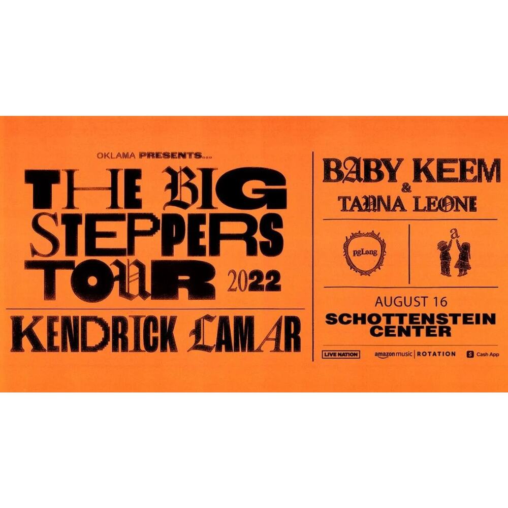 Kendrick Lamar Oklama 3 Pack Crew Socks The Big Steppers 2022 Tour - Picture 5 of 5